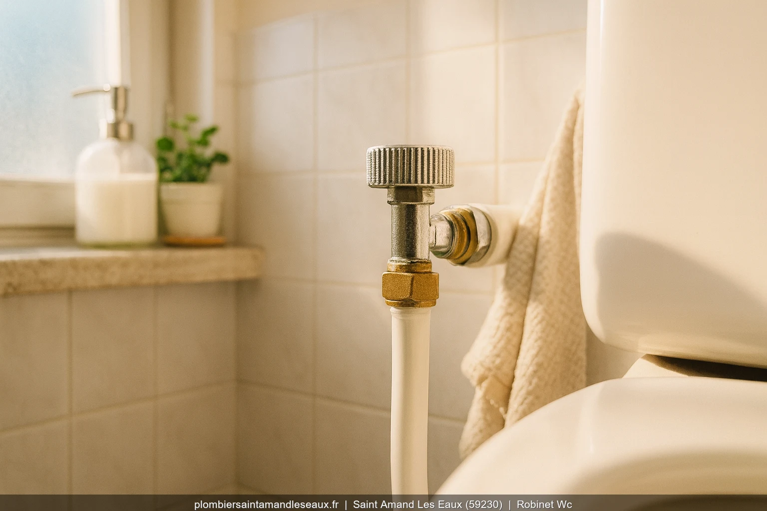 Installation robinet WC par plombier professionnel a Saint-Amand-les-Eaux (59230)